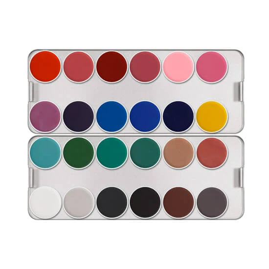 Kryolan Professional Make-Up Kryolan Aquacolor Palette 24 Colors 1 Kryolan Professional Make-Up Kryolan Aquacolor Palette 24 Colors