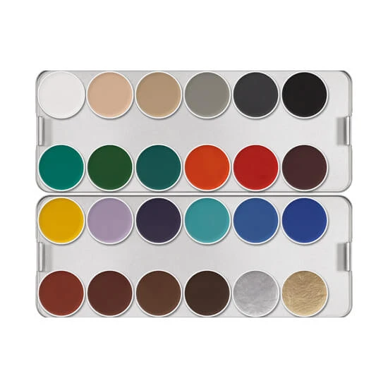 Kryolan Professional Make-Up Kryolan Aquacolor Palette 24 Colors 2 Kryolan Professional Make-Up Kryolan Aquacolor Palette 24 Colors