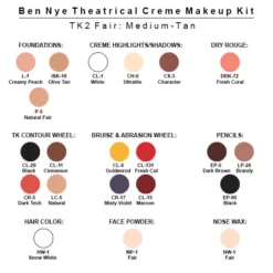 Ben Nye Theatrical Creme Makeup Kit 11 Ben Nye Theatrical Creme Makeup Kit