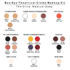 Ben Nye Theatrical Creme Makeup Kit 13 Ben Nye Theatrical Creme Makeup Kit
