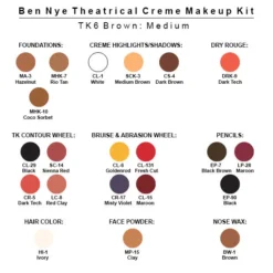 Ben Nye Theatrical Creme Makeup Kit 15 Ben Nye Theatrical Creme Makeup Kit