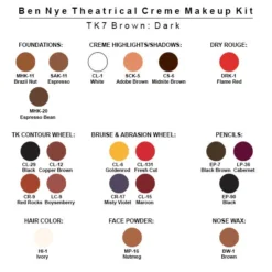 Ben Nye Theatrical Creme Makeup Kit 14 Ben Nye Theatrical Creme Makeup Kit
