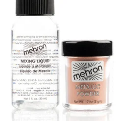 Mehron Metallic Powder With Mixing Liquid 7 Mehron Metallic Powder With Mixing Liquid