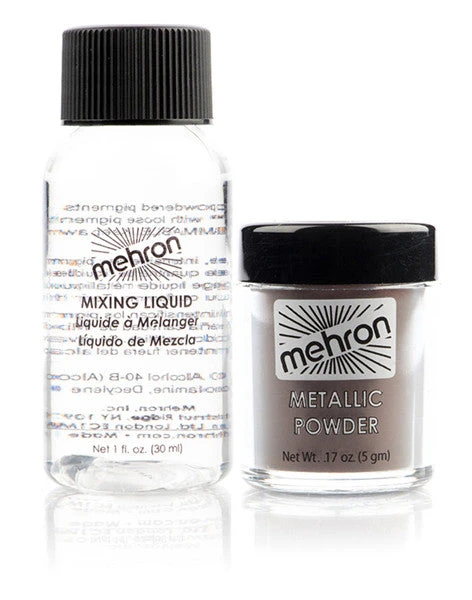 Mehron Metallic Powder With Mixing Liquid 2 Mehron Metallic Powder With Mixing Liquid