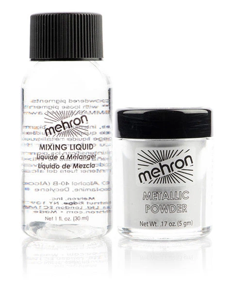 Mehron Metallic Powder With Mixing Liquid 5 Mehron Metallic Powder With Mixing Liquid
