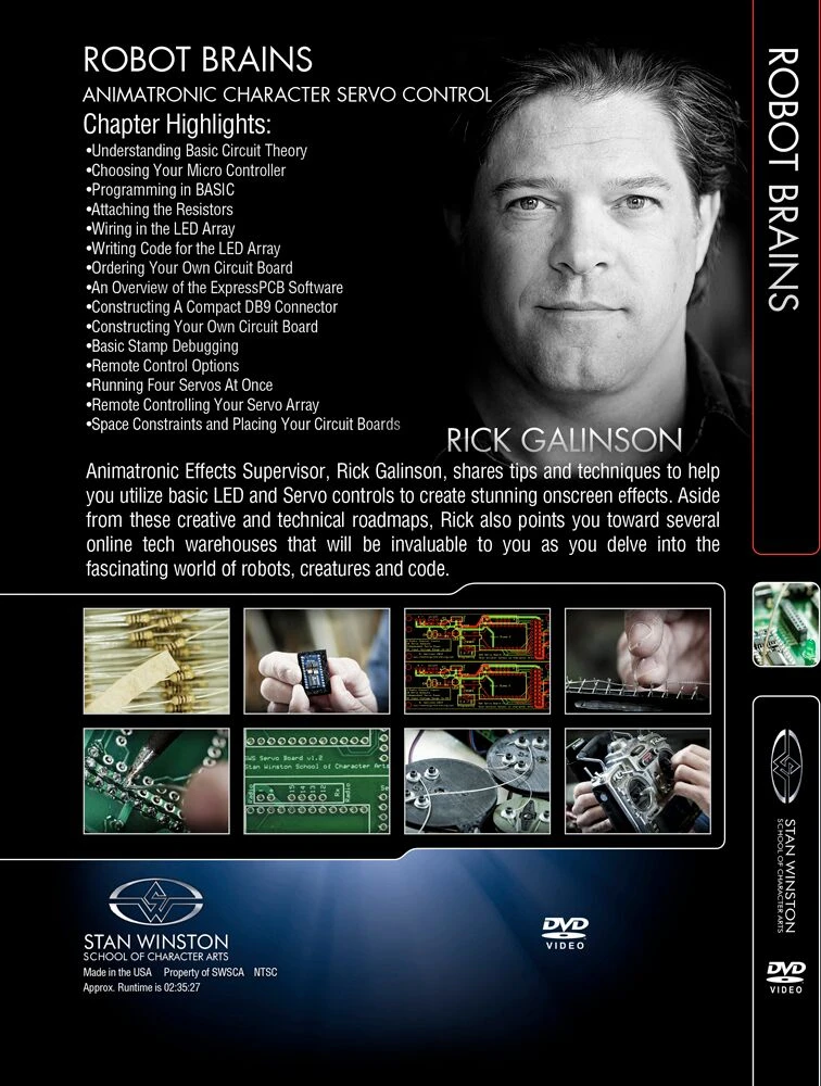 Kits & Tools Stan Winston Studio Robot Brains - Animatronic Character Servo Control (DVD) 2 Kits & Tools Stan Winston Studio Robot Brains - Animatronic Character Servo Control (DVD)