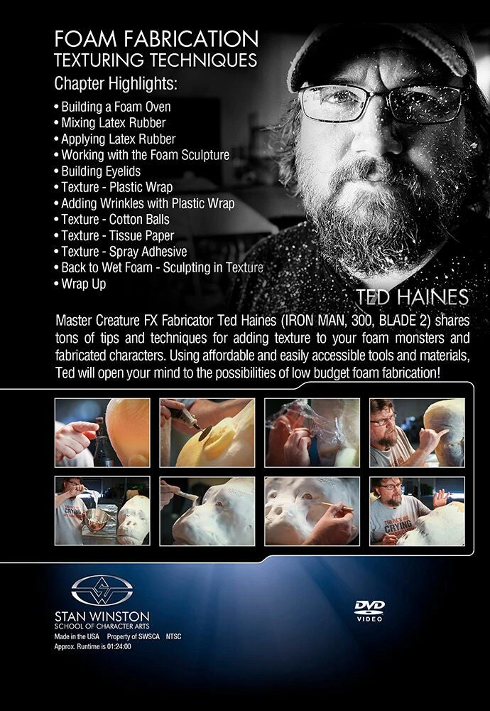 Stan Winston Studio Foam Fabrication - Texturing Techniques (DVD) 2 Stan Winston Studio Foam Fabrication - Texturing Techniques (DVD)