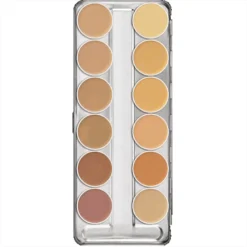 Kryolan Professional Make-Up Kryolan Dermacolor Camouflage Creme Palette 12 Colors - (A)