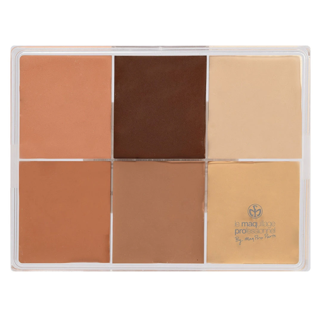 MAQ Pro Maqpro 6-color Fard Creme Foundation Palette Face 11 MAQ Pro Maqpro 6-color Fard Creme Foundation Palette Face