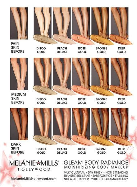 Melanie Mills Hollywood Gleam Face & Body Radiance 1oz. 2 Melanie Mills Hollywood Gleam Face & Body Radiance 1oz.