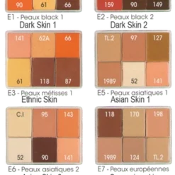 MAQ Pro Maqpro 6-color Fard Creme Foundation Palette Face 13 MAQ Pro Maqpro 6-color Fard Creme Foundation Palette Face