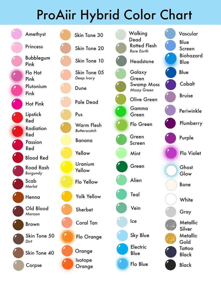 ProAiir Hybrid Waterproof Face And Body Paint 2.0 Oz 3 ProAiir Hybrid Waterproof Face And Body Paint 2.0 Oz