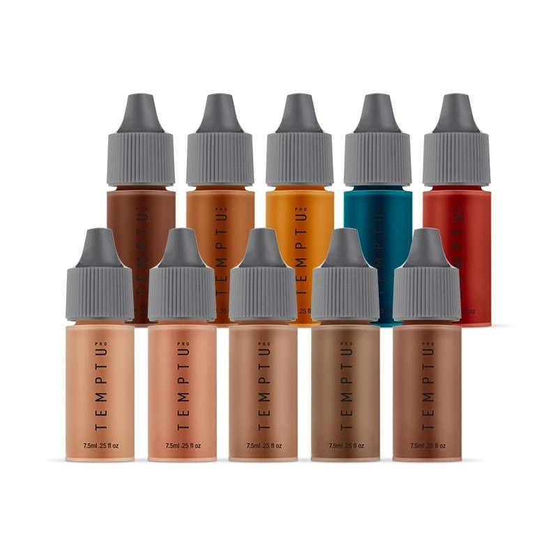 Temptu Dura Liquid Starter Set - Skin Dark Face 1 Temptu Dura Liquid Starter Set - Skin Dark Face