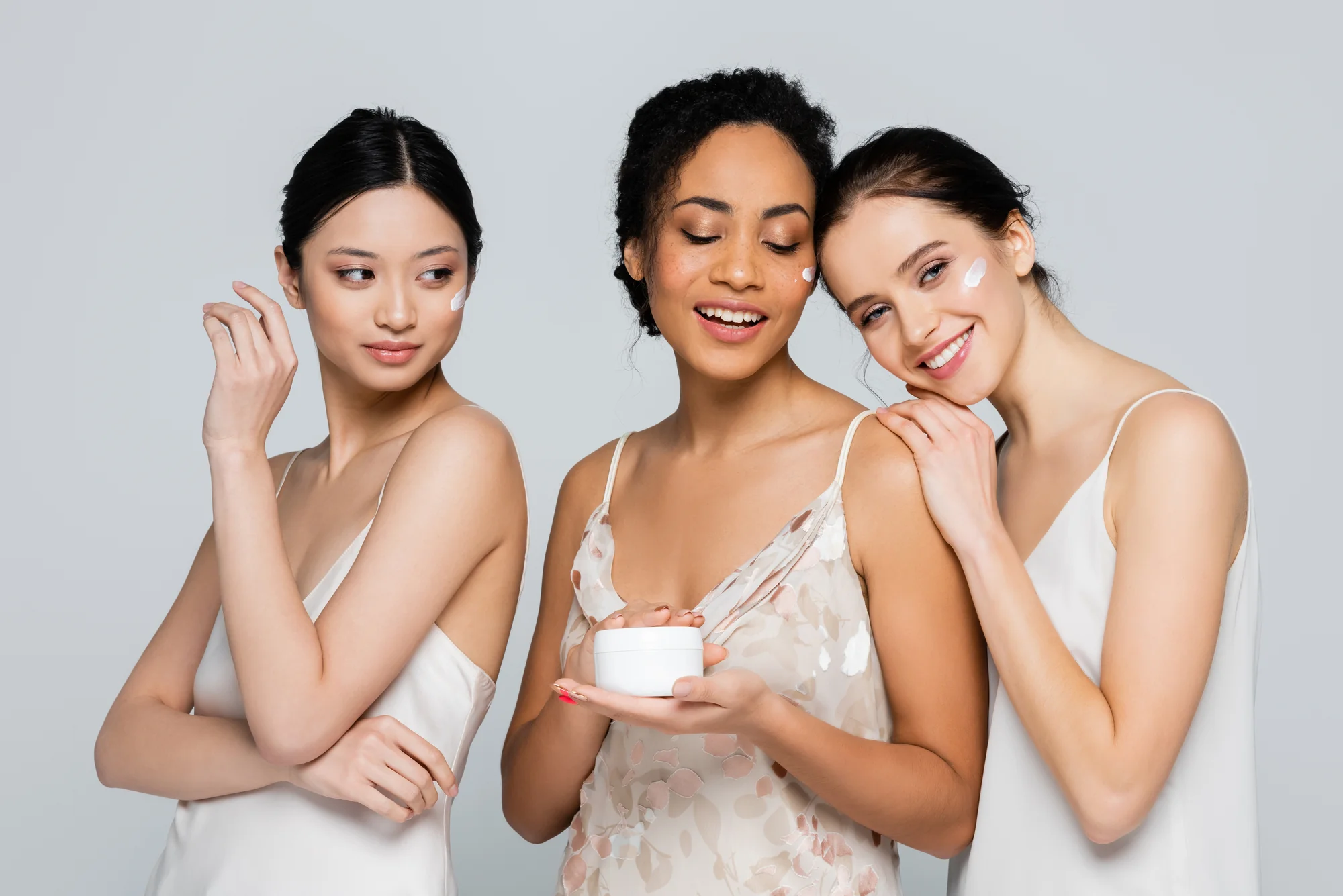 Camera Ready Cosmetics Shop -Camera Ready Cosmetics ????‍♂️Cosplay Shop Three women holding skincare product
